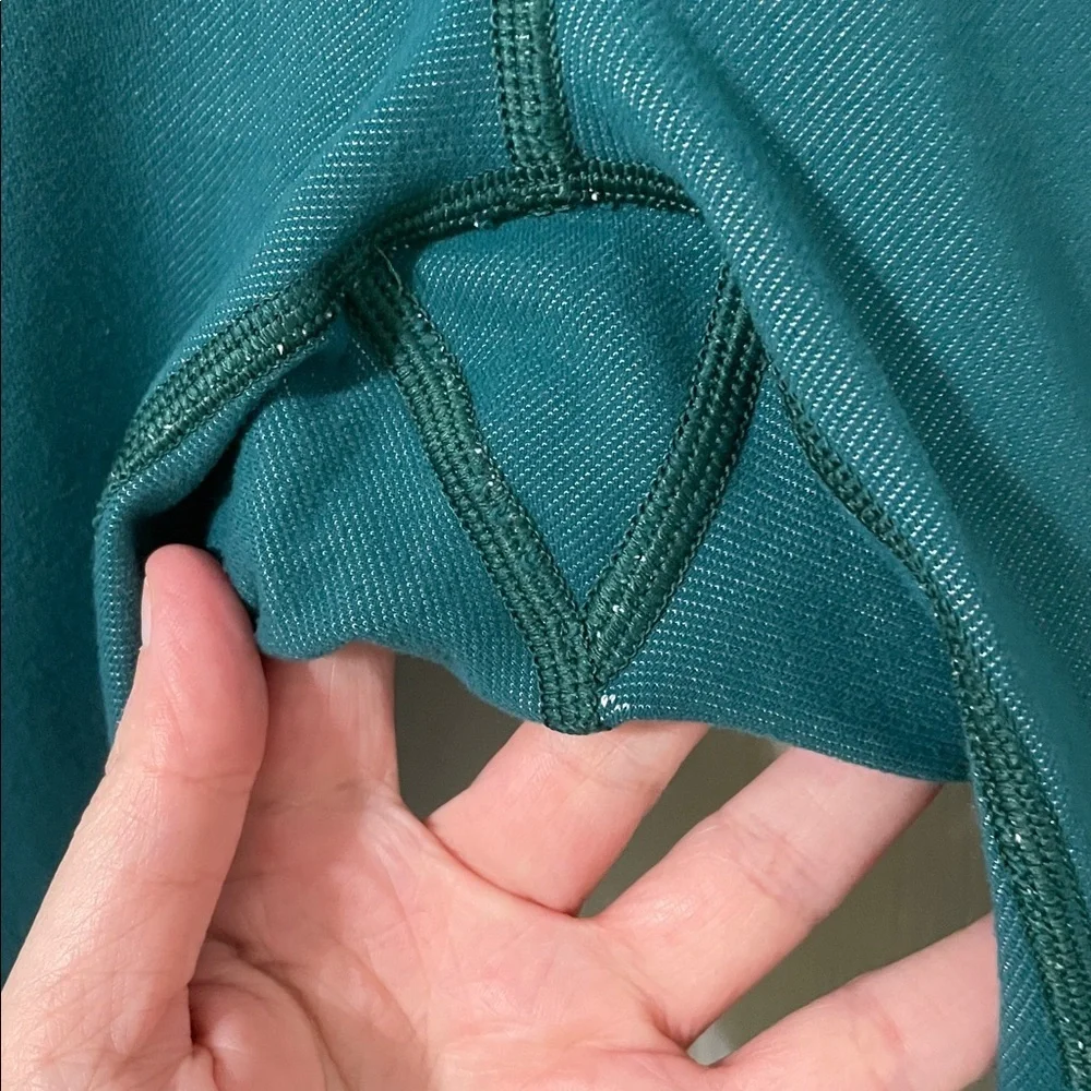 Lululemon Women's Wunder Under Tight 28” Teal Green Leggings Size 4
